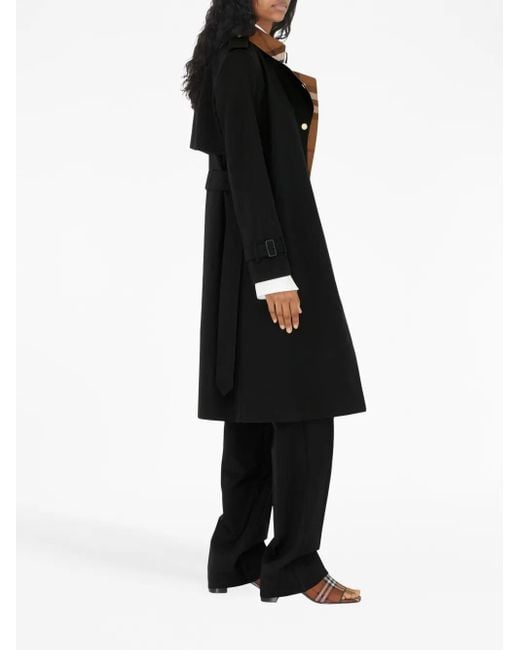 Burberry Black Reversible Check Wool Coat