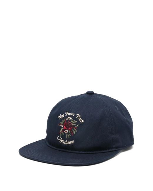 Drole de Monsieur Blue Casquette Slogan Rose Cap Hat for men