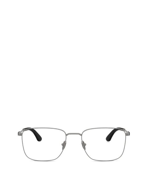 Giorgio Armani White Square-Frame Glasses for men