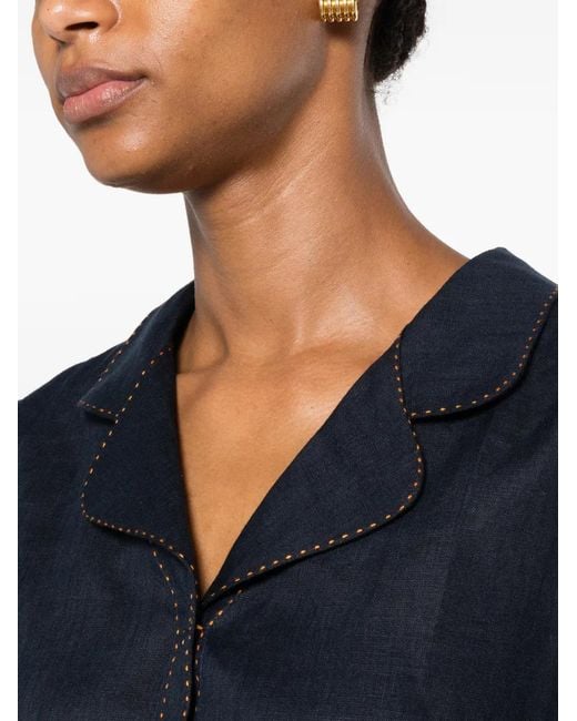 Vita Kin Blue Balthazar Broderie-Anglaise Blouse