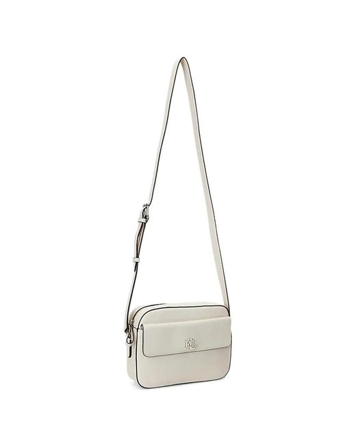 Ralph Lauren White Medium Marcy Cross Body Bag