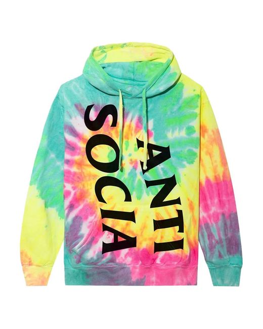 ANTI SOCIAL SOCIAL CLUB Gray Tie-Dye Hoodie for men