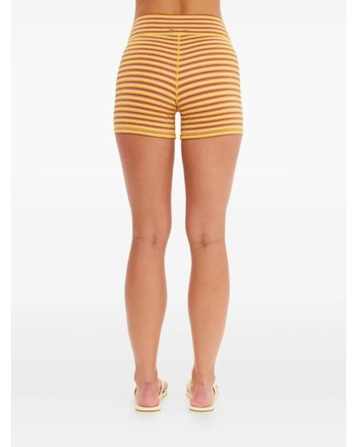 The Upside Orange Gestreifte Naxos Spin Shorts