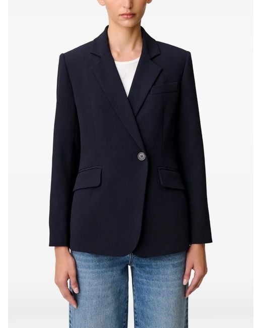 Claudie Pierlot Blue Blazer À Simple Boutonnage
