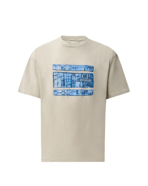 C P Company Natural T-Shirt À Imprimé Graphique for men
