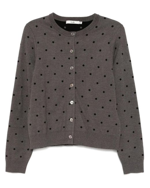 B+ AB Gray Polka Dot Cardigan