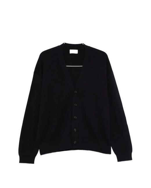 Diana Studio Black V-Neck Button-Up Cardigan for men