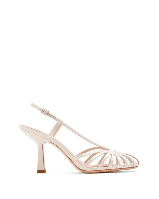Loeffler Randall White Alexandra Strappy Slingback Sandals