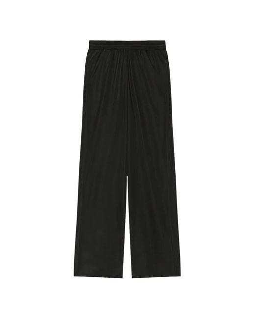 Givenchy Black Elastic-Waist Wide-Legs Trousers