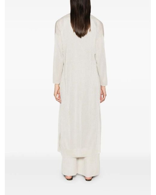 Nenette White Side-Slit Cardigan