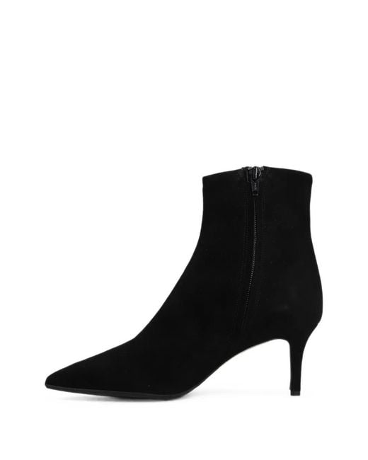 Fabio Rusconi Black Pointed-Toe Suede Boots