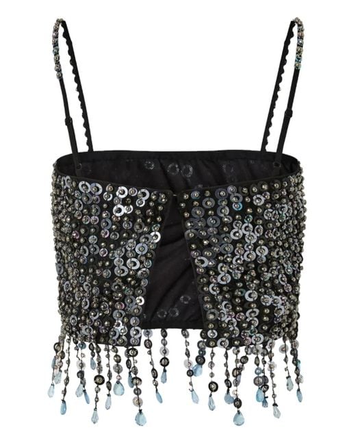 Pinko Black Sequinned Tank Top