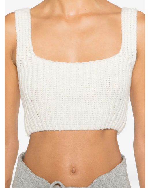 ELY ELY White Ribbed Top