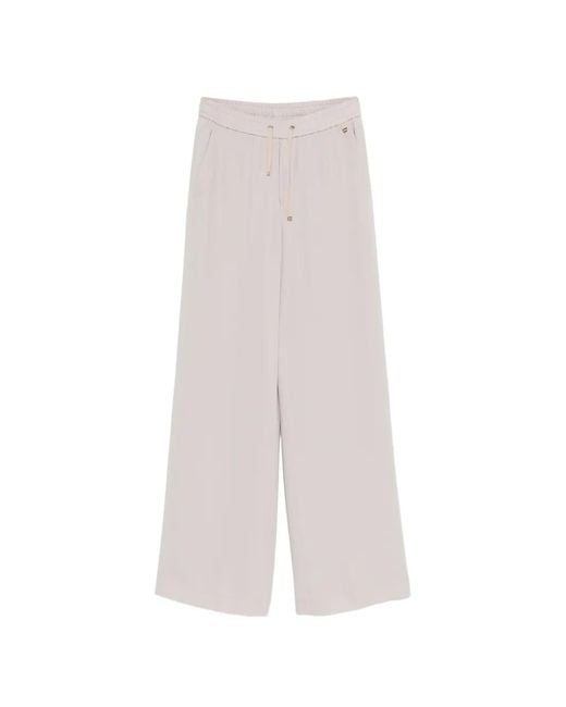 Pantalones Con Cordones Herno de color White