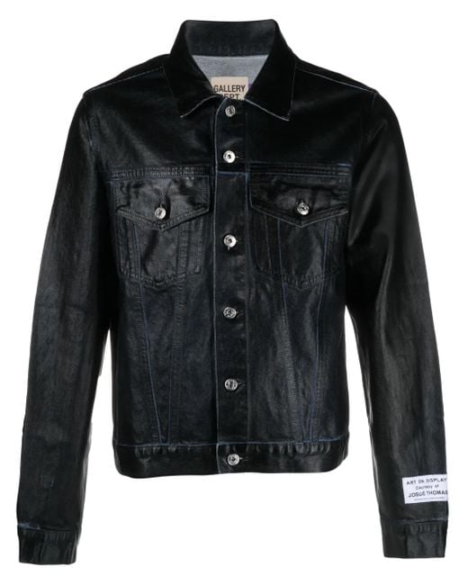 GALLERY DEPT. Black Andy Logo-Embroidered Denim Jacket for men