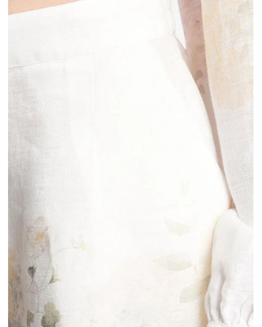Mc2 Saint Barth White Amani Linen Shorts