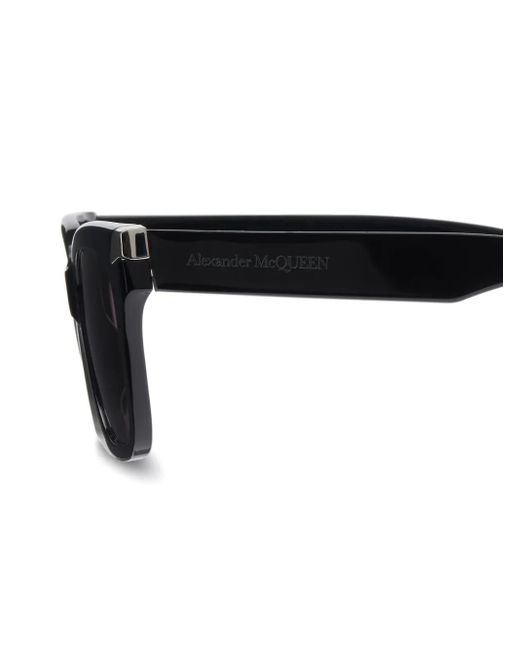 McQueen Gray Punk Square-Frame Sunglasses