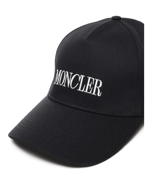 メンズ Moncler ロゴ キャップ Black