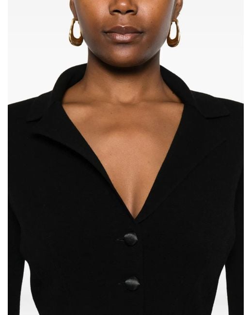 Elisabetta Franchi Jack Met Knoopsluiting in het Black