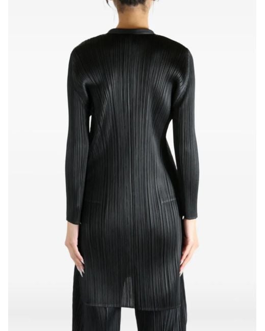 Pleats Please Issey Miyake Buttoned Pp58jj492 Top Black