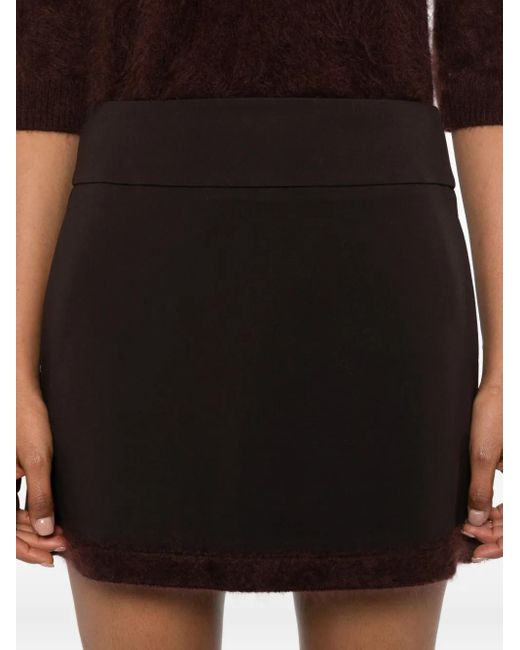 Dorothee Schumacher Black Milano-Stitch Trim Mini Skirt