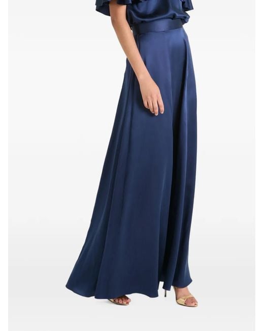 Temperley London Blue Amerie Pleated Maxi Skirt