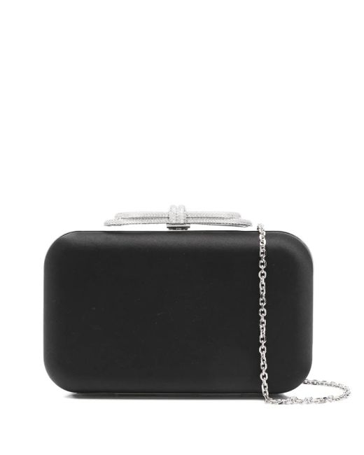 Mach & Mach Clutch Verfraaid Met Kristallen in het Black