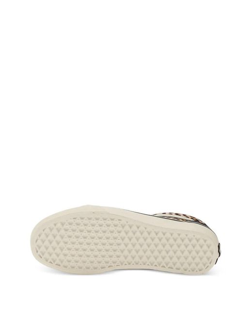 Vans White Old Skool Leopard-Print Sneakers
