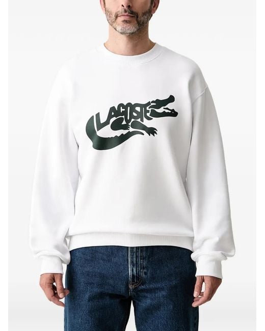 Lacoste Gray French-Made Cotton Sweatshirt for men
