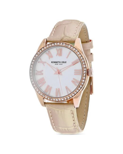 Kenneth Cole White Montre À Ornements En Cristal 39.5 Mm for men
