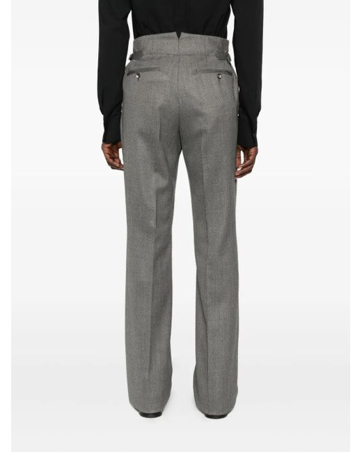 Tom Ford Gray Tailored Wool Trousers for men