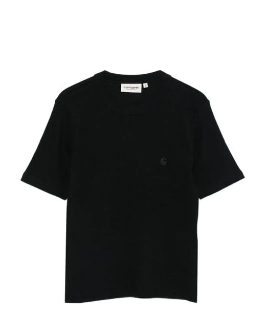Camiseta con logo bordado Carhartt de color Black