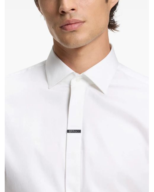 HUGO White Buttoned Long-Sleeve Shirt for men