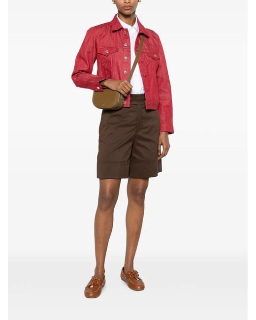 A.P.C. Red Button-Fastening Denim Jacket