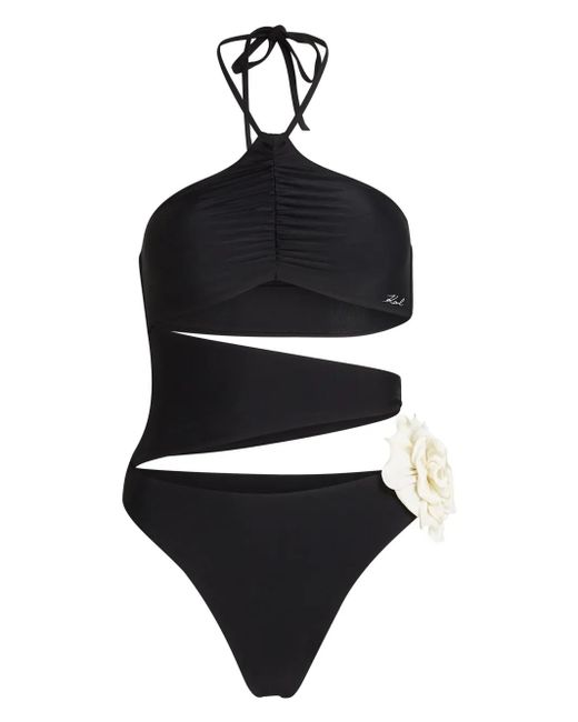 Karl Lagerfeld Dna ワンピース水着 Black