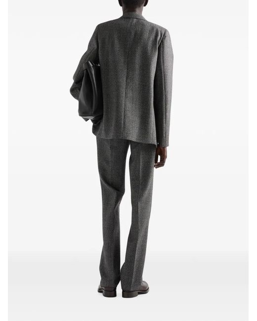 Prada Gray Wool Pants for men