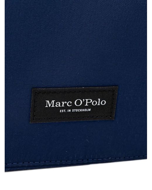Marc O' Polo Blue Medium Logo-Patch Backpack for men