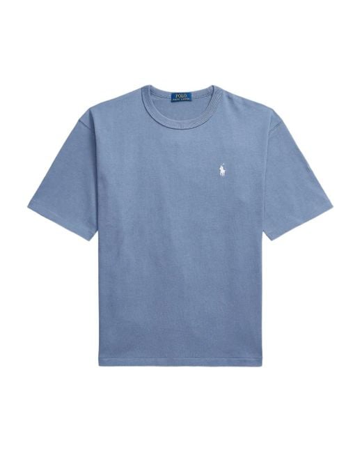 Polo Ralph Lauren Blue Logo-Embroidered T-Shirt for men
