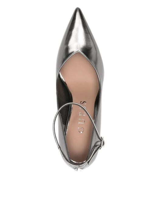Guess Metallic Ankle-Strap Pointed Pumps
