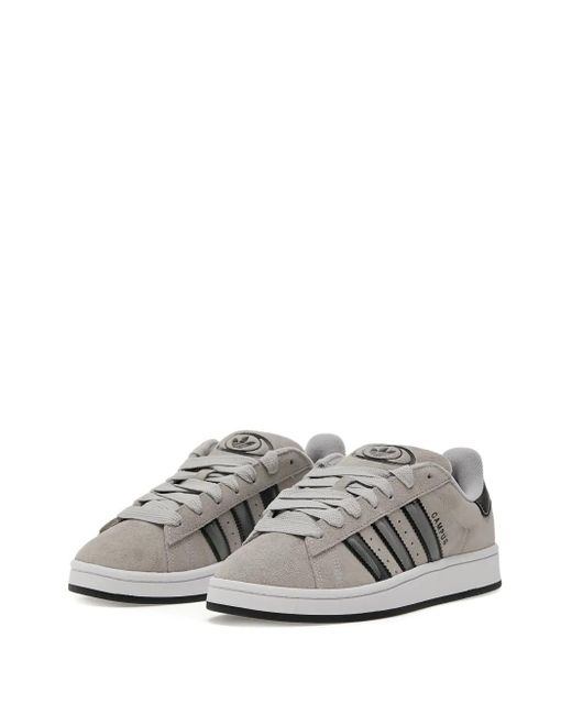 Adidas Gray Campus 00's Suede Three-Stripe Sneakers for men