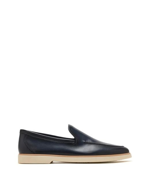 Magnanni Shoes Blue Slip-On Loafers for men