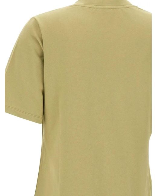 T-Shirt Con Scollo A V di Elena Miro in Green