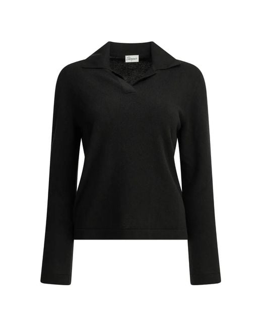 Semler Black Pull En Cachemire À Col Polo