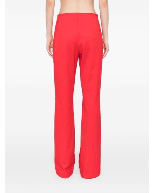 Alice + Olivia Red Tr Yuki Cropped Trouser