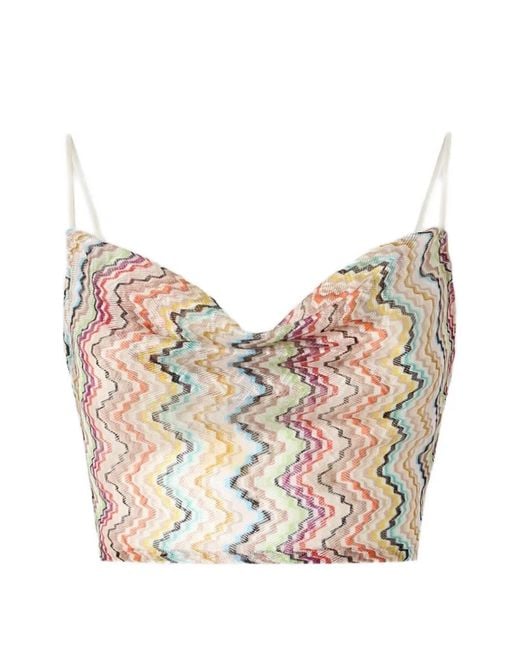 Missoni Natural Printed Scarf-Style Top