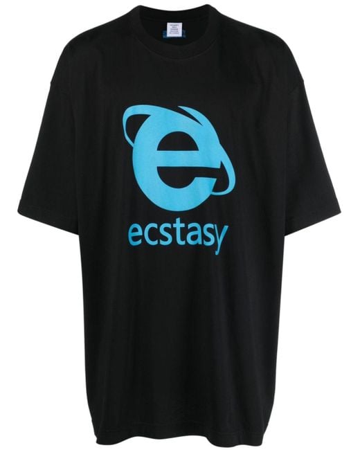 Camiseta con estampado Ecstasy Vetements de color Black