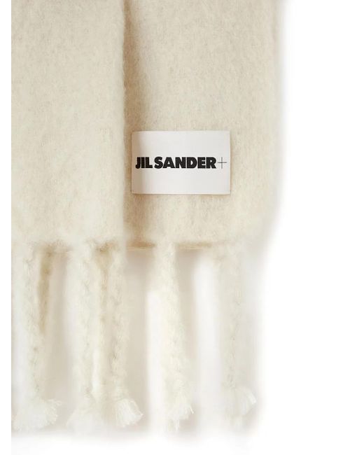 Jil Sander Natural Mohair Blend Scarf for men