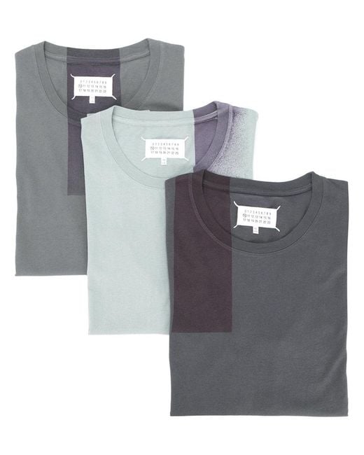 Maison Margiela Gray 3 Pack T-shirts for men