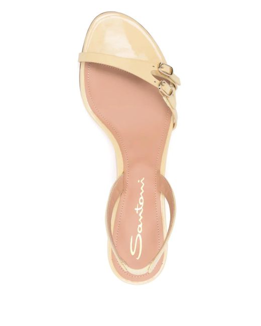 Santoni Natural 50Mm Leather Sandals
