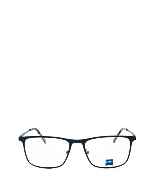 Zeiss Black Rectangle-Frame Glasses for men